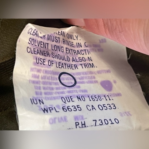 VTG WOOLRICH Size L Wool/Leather Mens Olive Field Jacket Coat Made in USA G10 - Picture 8 of 12